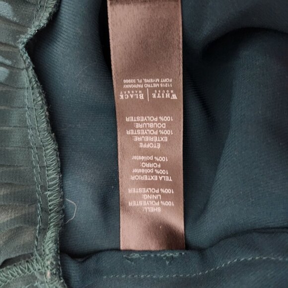 White House Black Market Tank Top XS Petite Teal Pleated Whimsigoth Coquette - Picture 12 of 14